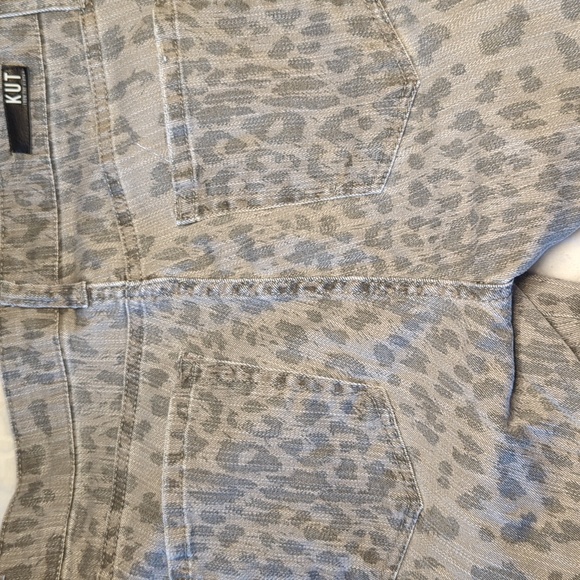 KUT from the Kloth Connie Leopard Print High Waist Ankle Skinny Jeans Size 6 - Picture 8 of 11